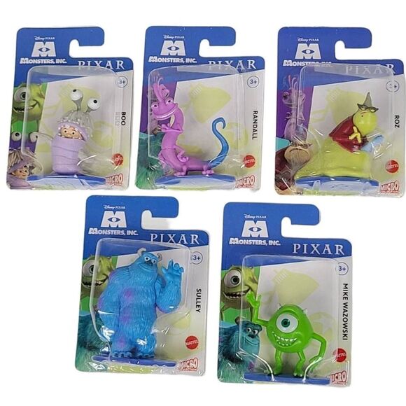 NEW Disney MONSTERS INC 5pc Set Micro Mini Collectible Toy Figures Sulley Mike - Picture 7 of 7